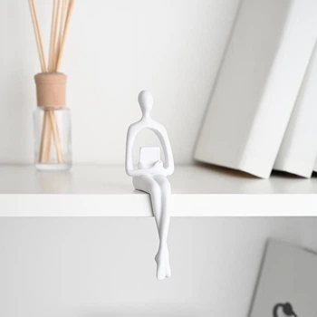 Статуэтка MBM HOME "Человек с книгой" DH-ST-26 WHITE белая