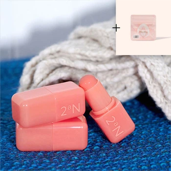 Румяна в стике от 2aN Pocket Cotton Blurring stick + спонж от Flower Knows в подарок (01 Baby Peach)