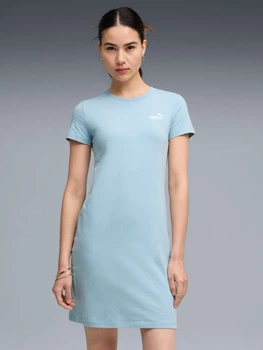 Сукня-футболка коротка літня жіноча Puma Ess Small No. 1 Logo Slim Dress 68497447 XL Seafoam (4069161939525)