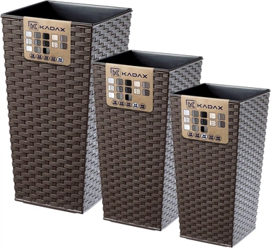 Набір садових горщиків Kadax Pesaro Мокко 3 шт (K8070)