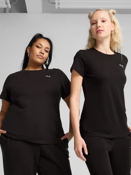 Футболка хлопковая женская Puma Ess Tee 68237401 XL Black (4067983406065)