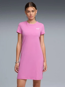 Сукня-футболка коротка літня жіноча Puma Ess Small No. 1 Logo Slim Dress 68497474 S Mauve Pop (4069161939679)