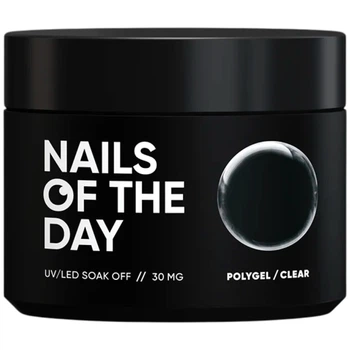 Полігель NAILSOFTHEDAY Polygel Сlear Прозорий дрібнозернистий 30 г