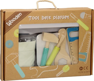 Zestaw do zabawy ZHONGJIEMING TOYS pas narzędziowy drewniany (8718012054530)