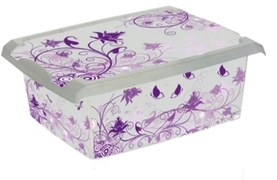 Ящик для зберігання Keeeper Puple Romance 29 x 14 x 39 см 10 л Прозорий (2712kee)