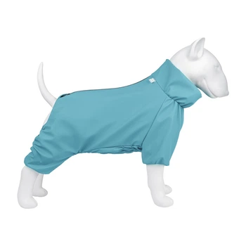 Дощовик для собак WAUDOG Clothes водонепроникний XS25 В 36-38 см С 26-28 см блакитний