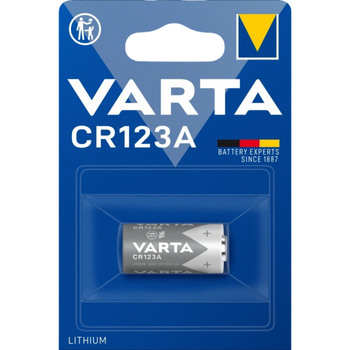 Батарейка літієва Varta BLI1 Lithium CR123A для бездротових датчиків 3В Сірий (CR123A)