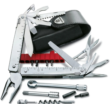 Мультитул Victorinox SwissTool Spirit X Plus Ratchet 38 функций 115 мм бит кожаный чехол (Vx30339.L)
