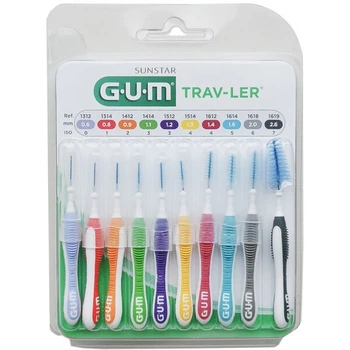 Набор межзубных щёток GUM TravLer 1699MG микс, 10 шт.