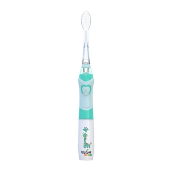 Электрическая звуковая детская зубная щетка Vega Kids (5-12 лет) VK-400В, голубая
