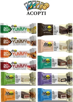 Протеїнові батончики FitWin + Yummy АСОРТІ 11шт