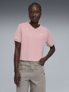 Футболка хлопковая короткая женская Puma Class Relaxed Pinnacle Tee 69187226 L Rosy Outlook (4069161881084)