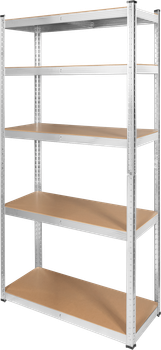 Regał metalowy Rebel 180 x 90 x 40 cm Srebrny (RB-1256)