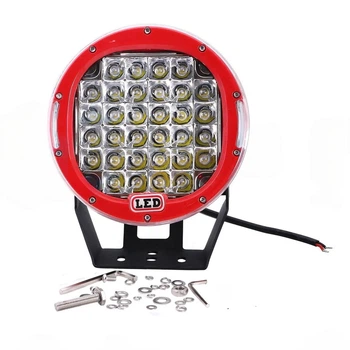 Світлодіодна фара StarLight HP-GZD-088-Red кругла, дальнє точкове біле світло 45W 4500Lm 6000K 12/24V (∅220мм)