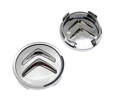 Колпак колеса Citroen хром 60мм пластик 1шт OEM 9670585977 (колпачок, заглушка диска)