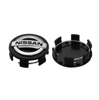 Колпак колеса Nissan черный 60 мм пластик 1шт (колпачок, заглушка диска)