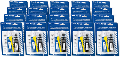 Opakowanie dwuskładnikowego kleju epoksydowego Blow 2 x 10 ml 20 szt. (5900804145998)