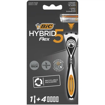 Станок BIC Flex 5 Hybrid + 4 змінні картриджі