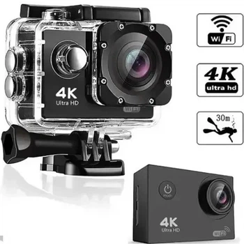 Водонепроницаемая экшн-камера 4K 16MP WIFI черная для спорта модель DVR Sport S2