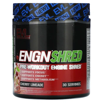 Формула с оксидом азота EVLution Nutrition, ENGN Shred, Pre-Workout Engine Shred, Cherry Limeade, 8.8 oz (249 g) (11966720)