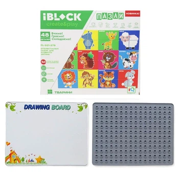 Конструктор-пазли "Тварини", 48 дет iBLOCK (213961)