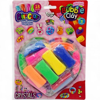 Набір пластиліну "Air Clay+Bubble Clay", кристал Dankotoys (241591)