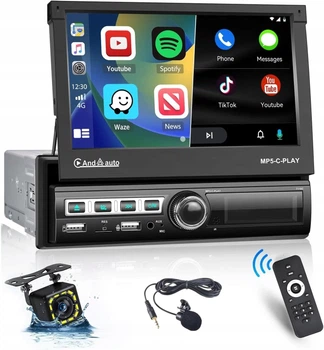 Автомагнітола Hikity Car Radio / 1 DIN / 7'' / Mirror Link / Hands-free / Bluetooth / USB / Android / Black Б/В