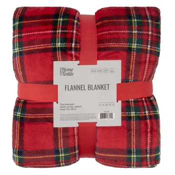 Плед Ardesto Christmas Flannel 160х200см, 100% полиэстер, клетка, красный (ART0133PB) (342324)