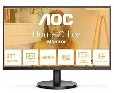 Монітор 27" AOC U27B3M 4K VA 60 Гц Б/В