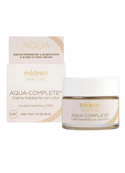 Зволожуючий денний крем для обличчя з тонуючим ефектом Mildeen Aqua Complete Crema Hidratante Con Color 40+ FPS 6 50 мл
