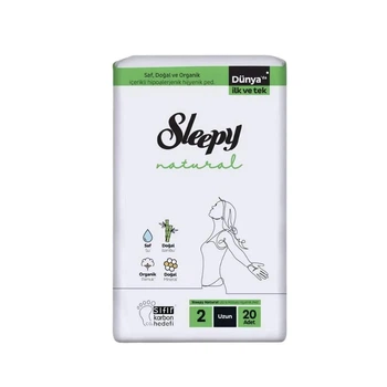 Прокладки гигиенические Sleepy Natural Long (280 мм) 6 капель 20 шт.