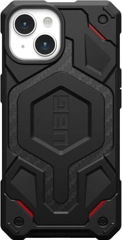 Чохол UAG Monarch Pro with MagSafe для Apple iPhone 15 Pro (1143391F4242) Carbon Fiber/Red
