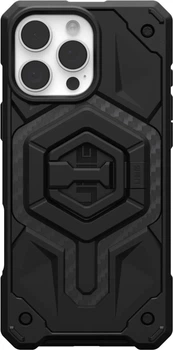 Чохол UAG Monarch Pro with MagSafe + Magnetic Ring для Apple iPhone 16 Pro Max (1144571BV01) Carbon Fiber/Black Stand