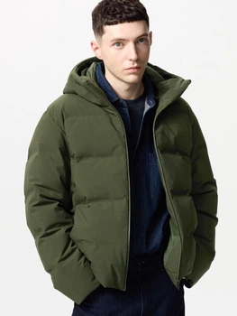 Пуховик Uniqlo розмір S оливковий (57) (470077)