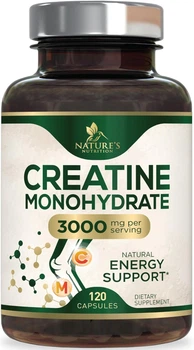 Добавка премиум-класса сила энергия выносливость Nature's Nutrition Creatine Monohydrate 120 капсул