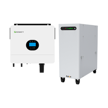 Комплект автономного энергоснабжения Growatt SPF 6000 ES Plus 6kW + Pytes V15 14.34kWh White