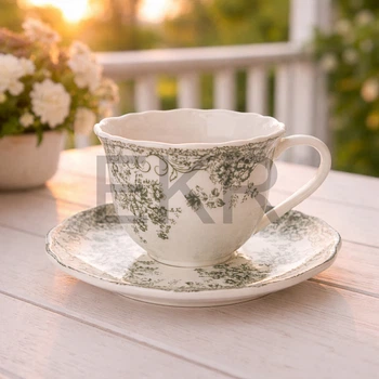 Порцелянова чашка зі блюдцем 220 мл Vintage Rose (K199)