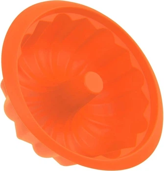 Форма для кексів Orion Sillinie силіконова з отвором помаранчева 26 см (8592381170028)