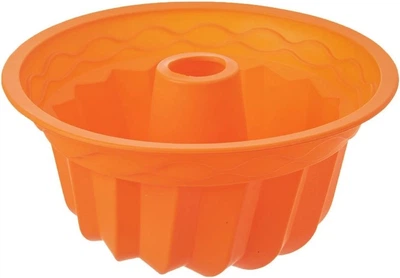 Форма для кексів Orion Sillinie силіконова з отвором помаранчева 23.5 см (8592381169824)