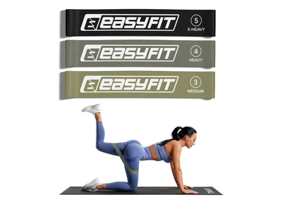 Фитнес-резинки EasyFit MonoBand EF-1812-GY набор из 3 латексных лент сопротивления,10-20 кг Серый