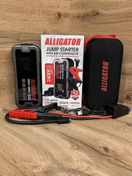 Пусковий пристрій Бустер 24000mAh ALLIGATOR Jump Starter JS850 з компресором 10Bar