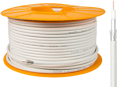 Kabel koncentryczny PROLECH RG6U CU DigiSAT 1.0 Cu 100 m Biały (5900804045717)