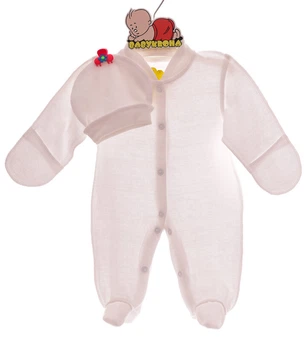 Человечек с шапкой футер Babykroha белый 50 см (54859)
