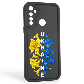 Чехол силиконовый Soft Touch с 3D принтом Украина для Realme C3 черный (Полная защита камеры)
