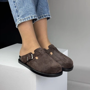Анатомические Сабо Замшевые Коричневые 39 размер на 25,5см (Код 337.39)