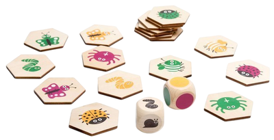 Drewniana gra 4w1 BS Toys Znajdź robaczka XL (8717775443926)