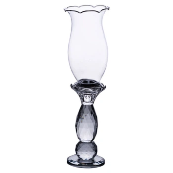 Подсвечник стеклянный Light House LG-30080 CL прозрачный высота 28 см