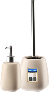 Набір аксесуарів для ванної кімнати Kadax 2 шт. Бежевий (K8184)