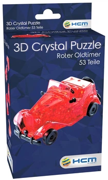 Puzzle 3D Crystal HCM Kinzel Automobil Czerwony 53 elementy (4018928591353)