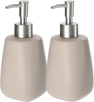 Dozownik na mydło Kadax Palmi 400 ml 2 szt. Beżowy (K5156)